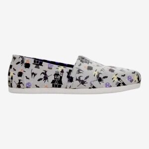 TOMS OrthoLite Glow IN THE DARK Witchcraft Print Slip-On Flats Women Size 8